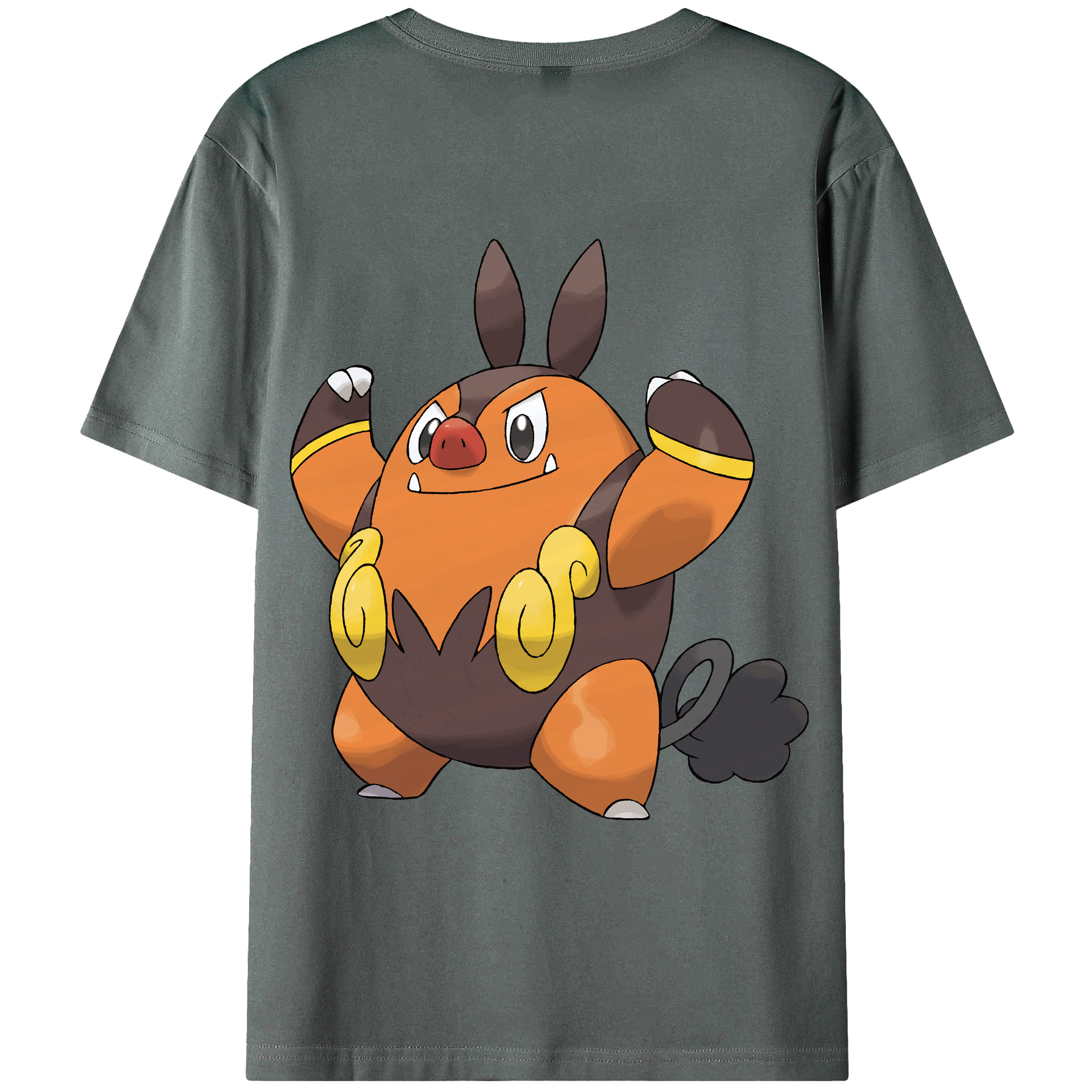（画像用） ポケットモンスター Pokémon 綿100％ メンズ半袖Tシャツ（バックプリント） 通気性